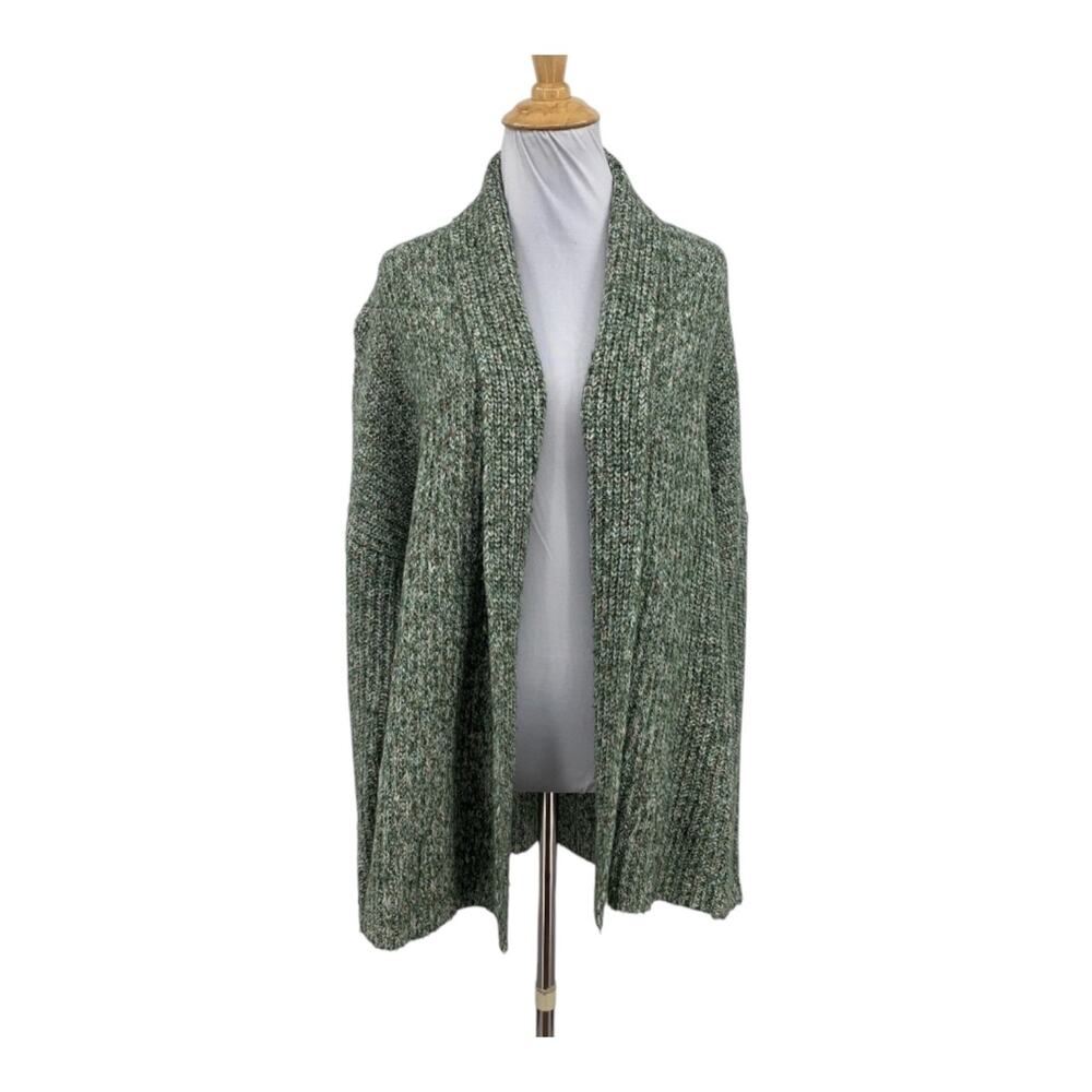 Cabi Cardigan Womens S Small Multi Marled Knit Open Front Shawl Collar Sweater